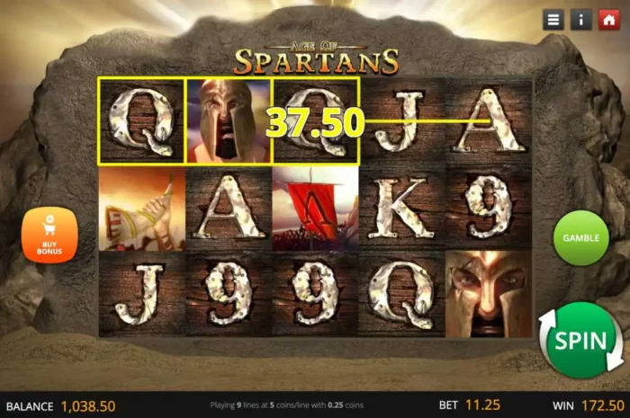 Age Of Spartans Saucify Slot Gameplay