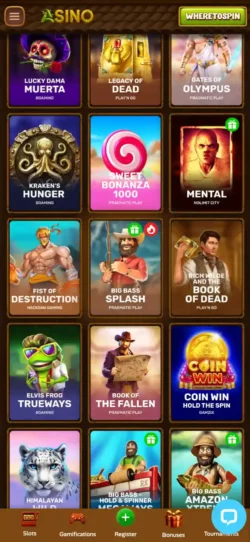 Asino Casino Mobile Version