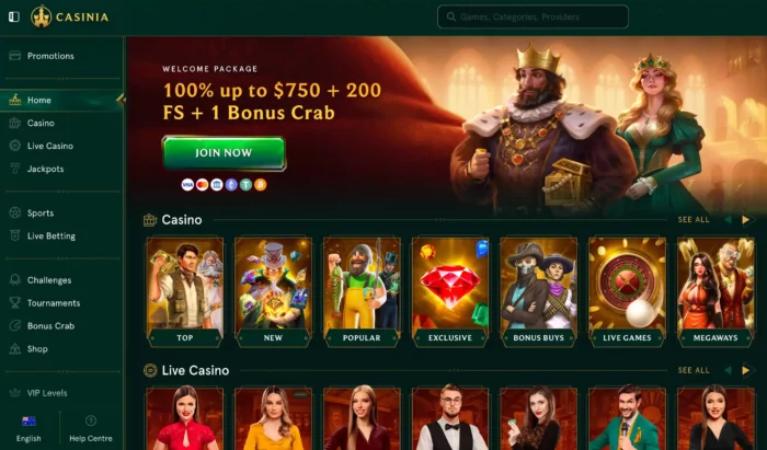 Casinia Casino Home