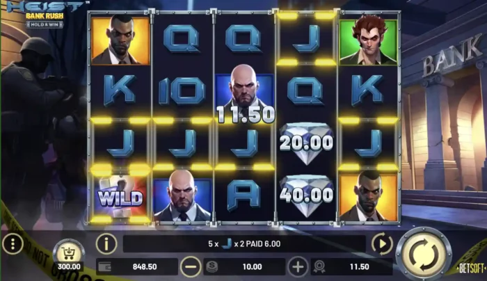 Heist Bank Rush Betsoft Slot Win