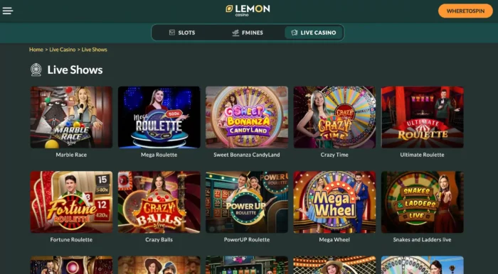 Lemon Casino Live Casino