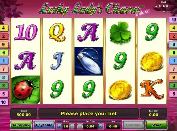 Lucky Ladys Charm Deluxe Novomatic Content