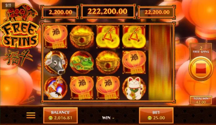 Lucky Ox Jackpots Rival Slot Content