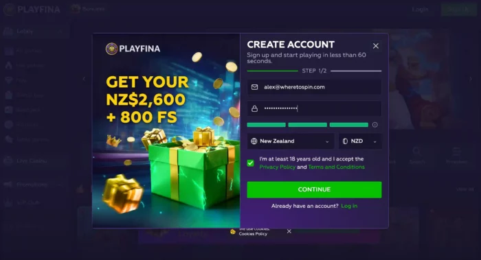 Playfina Casino Registration Nz