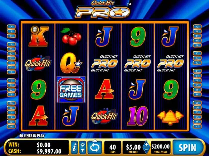 Quick Hit Pro Bally Slot Content