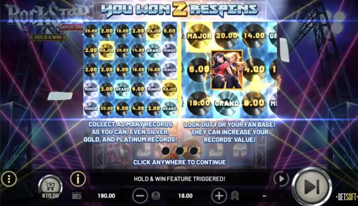 Rockstar World Tour Betsoft Slot Free Spins