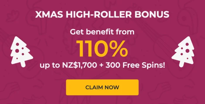 Rolling Slots Casino High Roller Bonus Christmas Nz