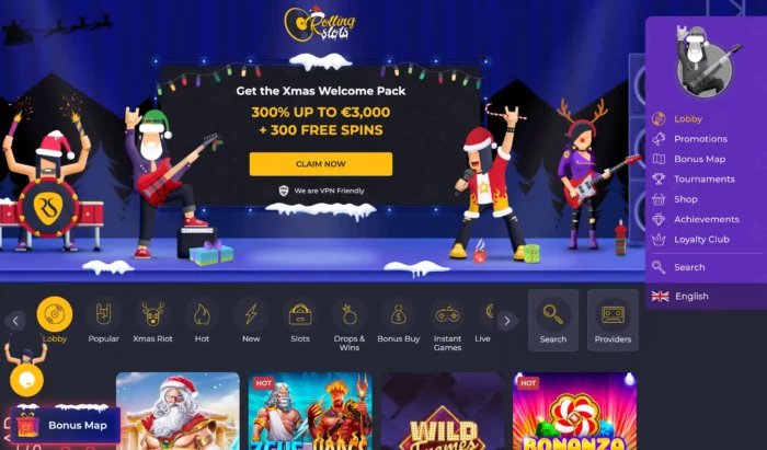 Rolling Slots Casino Home