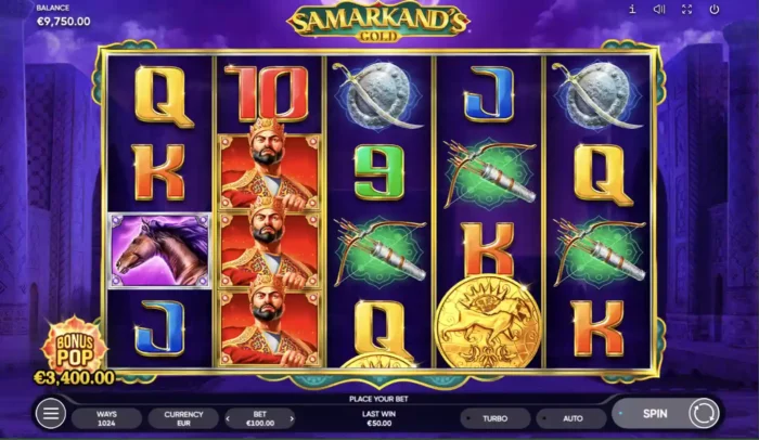 Samarkands Gold Endorphina Slot Content