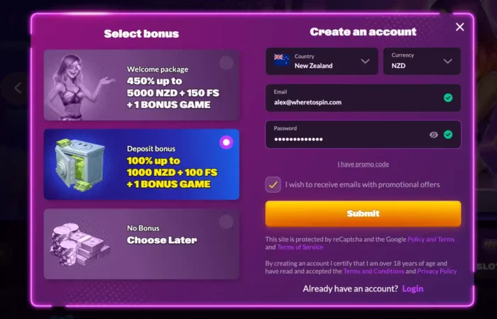 Slotrave Casino Registration